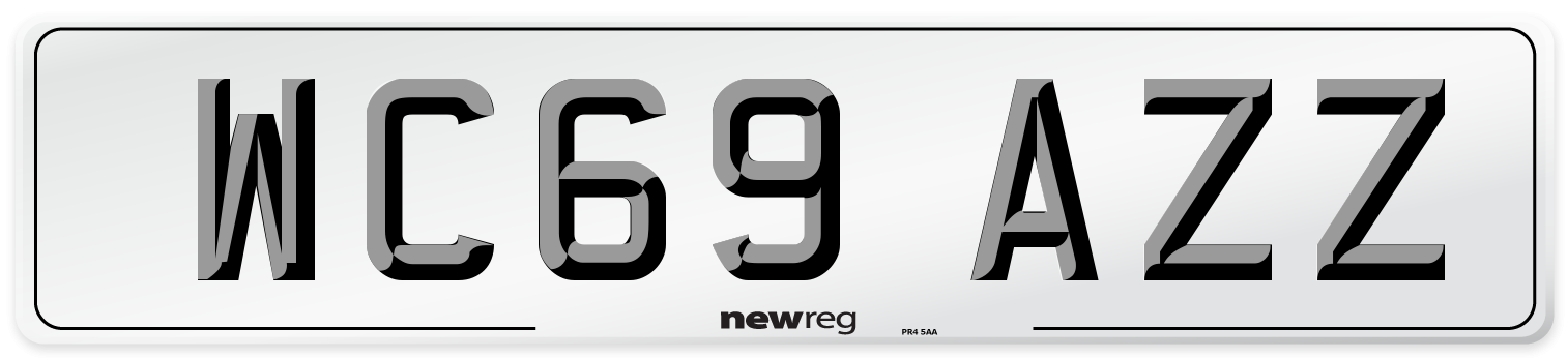 WC69 AZZ Number Plate from New Reg